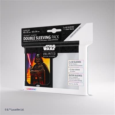 GAMEGENIC - STAR WARS: UNLIMITED ART SLEEVES DOUBLE SLEEVING PACK - DARTH VADE