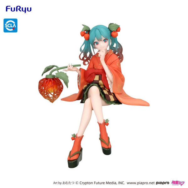 Figure: Hatsune Miku Noodle Stopper PVC Statue Flower Fairy Winter Cherry 15 cm