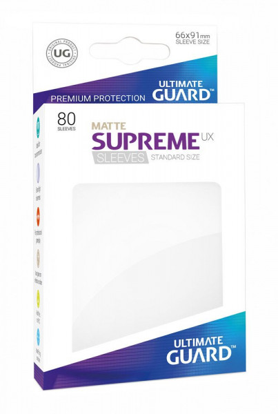 Ultimate Guard Supreme UX Sleeves Standardgröße Matt Weiß (80)