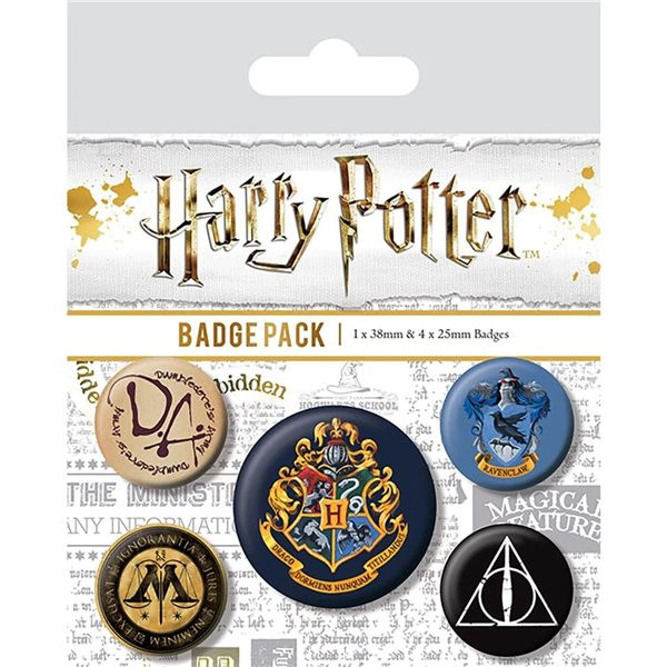 Button Badge Set: Harry Potter - Hogwarts