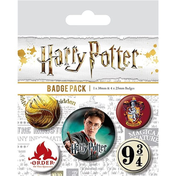 Button Badge Set: Harry Potter - Gryffindor