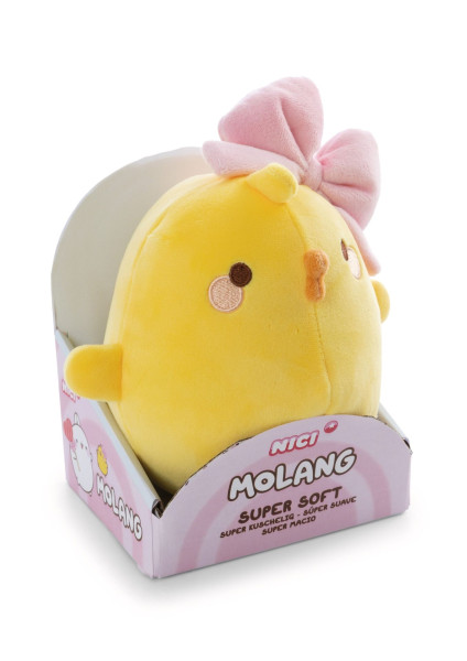 Molang - Plüsch Piu Piu mit Schleife 16cm in Geschenkverpackung
