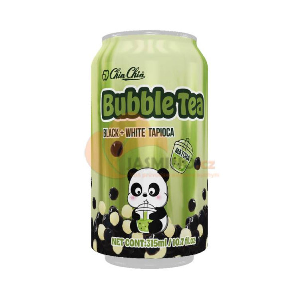 Drink: Boba Tea - Black + White Tapioca Boba - Matcha Flavour 315ml