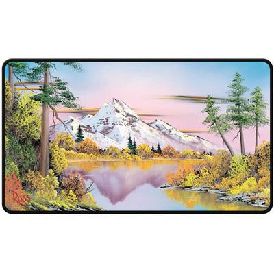 UP - Bob Ross Mighty Mountain Lake Black Stitched Playmat