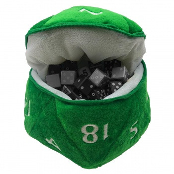 UP - D20 Plush Dice Bag - Green