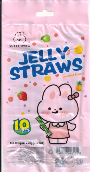 Snack: Jelly Sticks / Straws - Assorted Flavours 200g