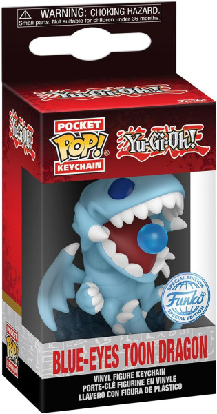 Pocket POP! Keychain 4 cm - Yu-Gi-Oh! - Blue-Eyes Toon Dragon