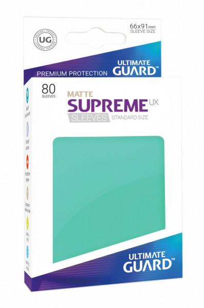 Ultimate Guard Supreme UX Sleeves Standardgröße Matt Türkis (80)