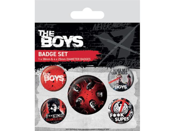 Button Badge Set: The Boys - Stenciled