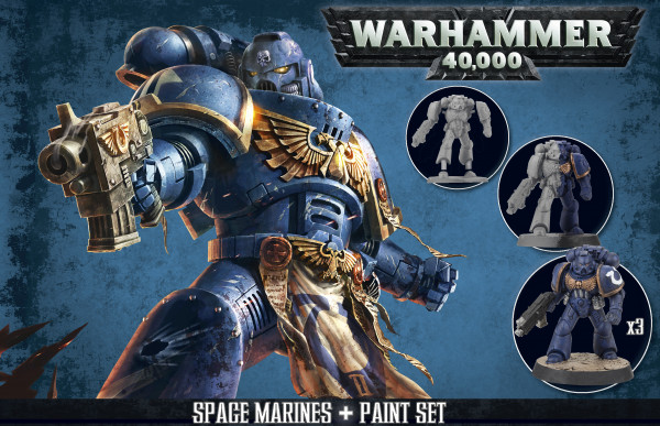 Warhammer 40,000: Space Marines + Paint Set