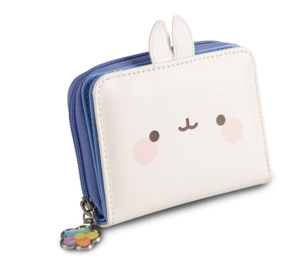 Molang - Geldbeutel Molang mit 2D Ohren 12x9,5cm blau