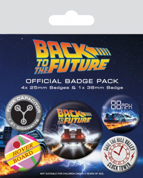 Button Badge Set: Back to the Future - Official Badge Set