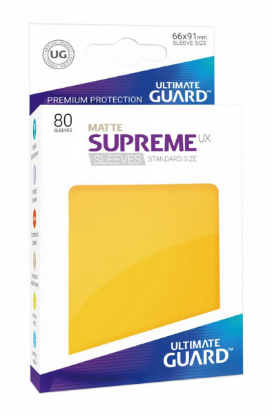 Ultimate Guard Supreme UX Sleeves Standardgröße Matt Gelb (80)