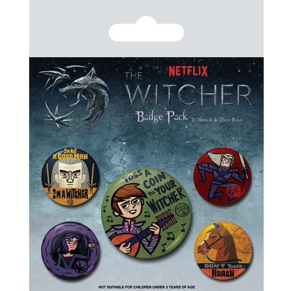 Button Badge Set: The Witcher - Slayer
