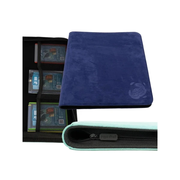 Resiplush Zip Binder Card Album 12/24 Pocket Sideloading 480 - Indigo