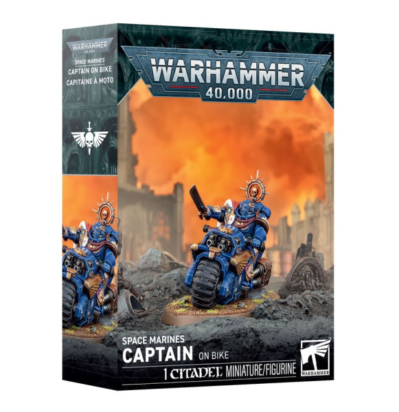 Warhammer 40,000 48-113 Space Marines Captain auf Bike