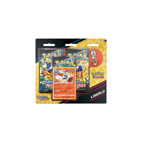 Pokemon TCG: Schwert und Schild 12.5 Zenit der Könige - Blister 3er-Pack Pin Kollektion Liberlo DE
