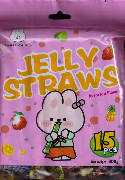 Snack: Jelly Sticks / Straws - Assorted Flavours 300g