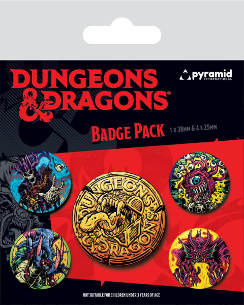 Button Badge Set: Dungeons and Dragons - Beastly