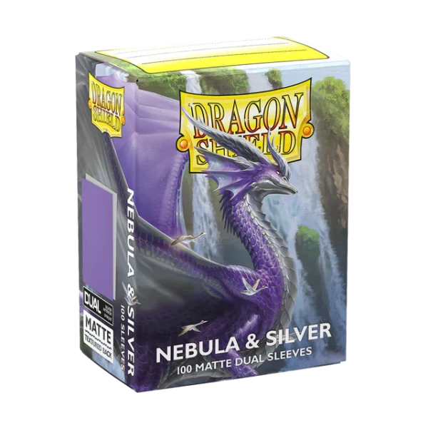 Dragon Shield Dual Matte Sleeves - Nebula & Silver (100 Sleeves)
