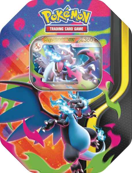 Pokemon TCG: Tin #126 Mega-Glurak X ex Tin-Box