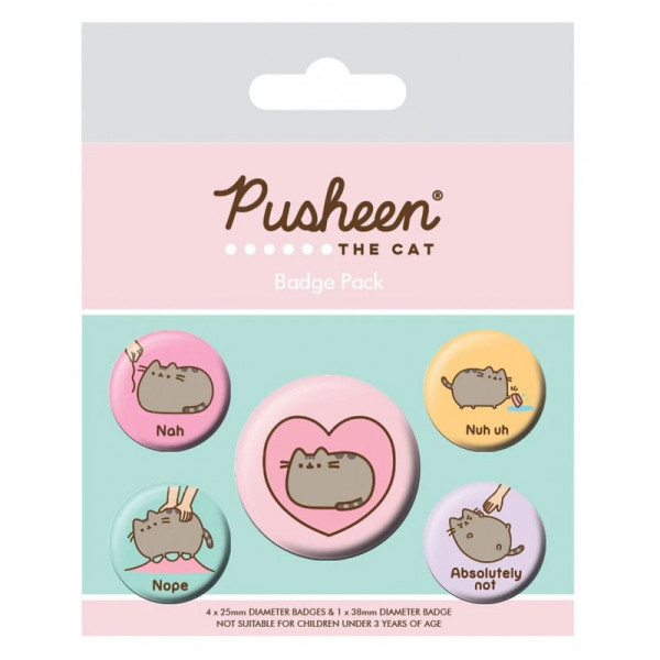 Button Badge Set: Pusheen - Nah
