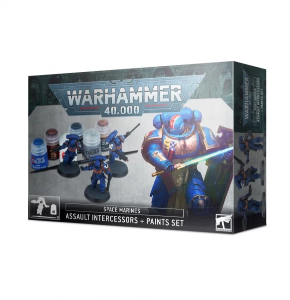 Warhammer 40,000: 60-11 Space Marines - Assault Intercessors + Paints Set 2020