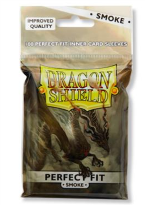 DRAGON SHIELD STANDARD PERFECT FIT SLEEVES - CLEAR/SMOKE (100 SLEEVES)