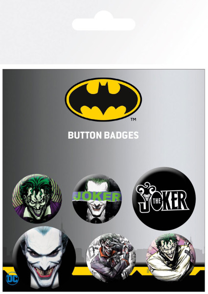 Button Badge Set: DC Comic - Joker