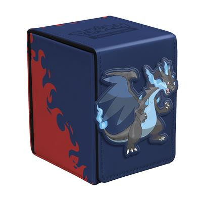 UP - Mega Charizard X Alcove Flip Deck Box for the Pokémon Trading Card Game