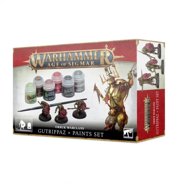 Warhammer Age of Sigmar: 60-09 Orruk Warclans - Gutrippaz + Paint Set