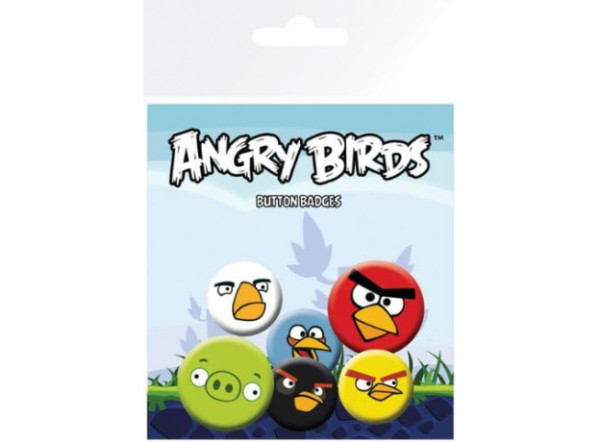 Button Badge Set: Angry Birds - Faces