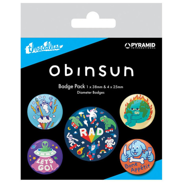 Button Badge Set: Obinsun - Totally Rad