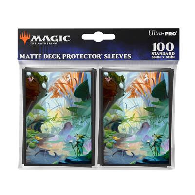 UP - BLOOMBURROW 100CT DECK PROTECTOR SLEEVES BLUE FOR MAGIC: THE GATHERING (100 SLEEVES)