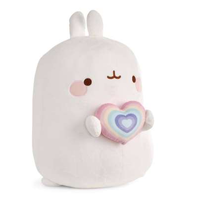 Portamonete Bambini Con Orecchie 2D Portafoglio Molang Con Orecchie 2D - 12x9.5cm Bianco, Portamonete Per Ragazze Borsellino Cerniera Ragazze - 8