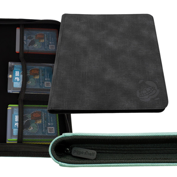 Caratex Zip Binder Card Album 12/24 Pocket Sideloading 480 - Black