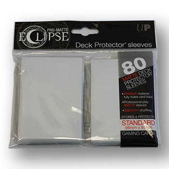 UP - Standard Sleeves - PRO-Matte Eclipse - White (80 Sleeves)