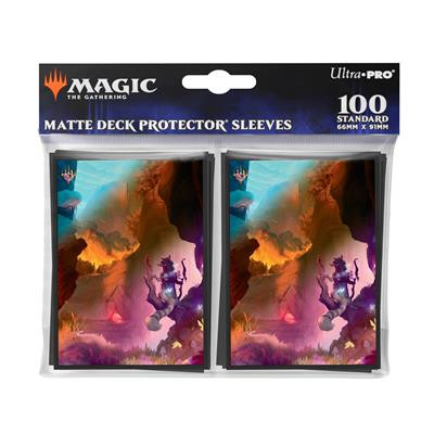 UP - BLOOMBURROW 100CT DECK PROTECTOR SLEEVES RED FOR MAGIC: THE GATHERING (100 SLEEVES)