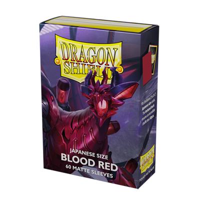 DRAGON SHIELD JAPANESE MATTE SLEEVES - BLOOD RED 'JUUSOUKEN' (60 SLEEVES)