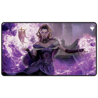 UP - DOUBLE MASTERS 2022 BLACK STITCHED PLAYMAT Liliana FOR MAGIC: THE GATHERING