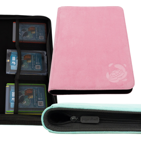 Resiplush Zip Binder Card Album 9/18 Pocket Sideloading 360 - Pastel Pink