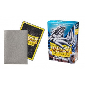 Dragon Shield Small Sleeves - Japanese Matte Silver (60 Sleeves)