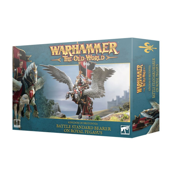 Warhammer The Old World: 06-07 Kingdom of Bretonnia - Armeestandartenträger auf Königspegasus 2024