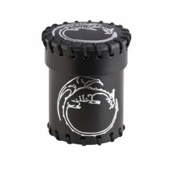 Würfelbecher: Dragon Black Leather Dice Cup