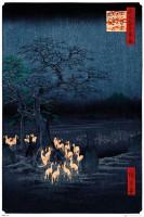 Poster: C44 / AA4 Hiroshige - Utagawa / New Years Eve / Foxfire 91,5 x 61 cm Poster: C44 / AA4 Hiroshige - Utagawa / New Years Eve / Foxfire 91,5 x 61 cm