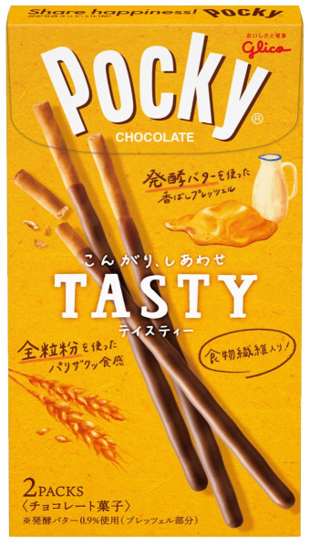 Snack: Pocky - Tasty Style (Schokolade, Vollkorn, Milch, Butter) 77g