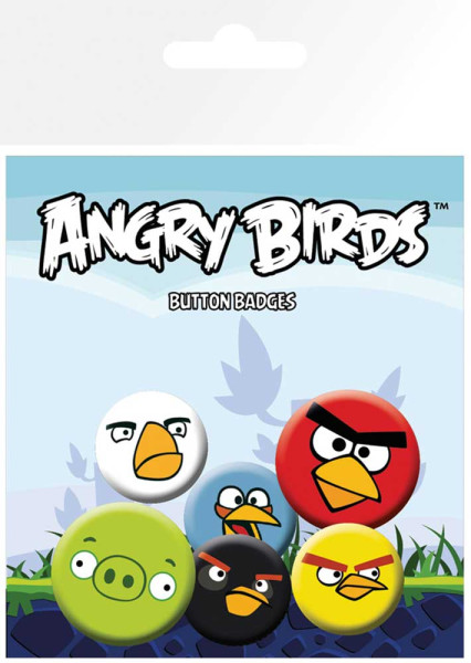 Button Badge Set: Angry Birds - Classic Faces