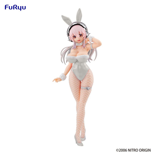 Figure: Super Sonico BiCute Bunnies PVC Statue Pearl White Ver. 30 cm