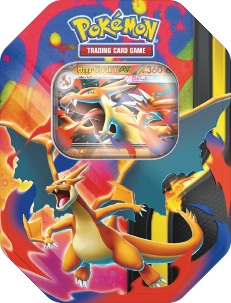 Pokemon TCG: Tin #127 Mega-Glurak Y ex Tin-Box