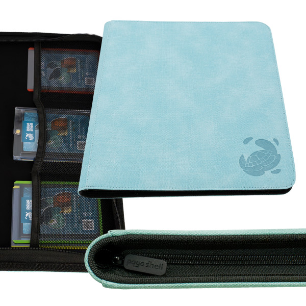 Caratex Zip Binder Card Album 12/24 Pocket Sideloading 480 - Light Blue